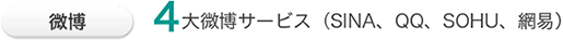 微博 4大微博サービス（SINA、QQ、SOHU、網易）